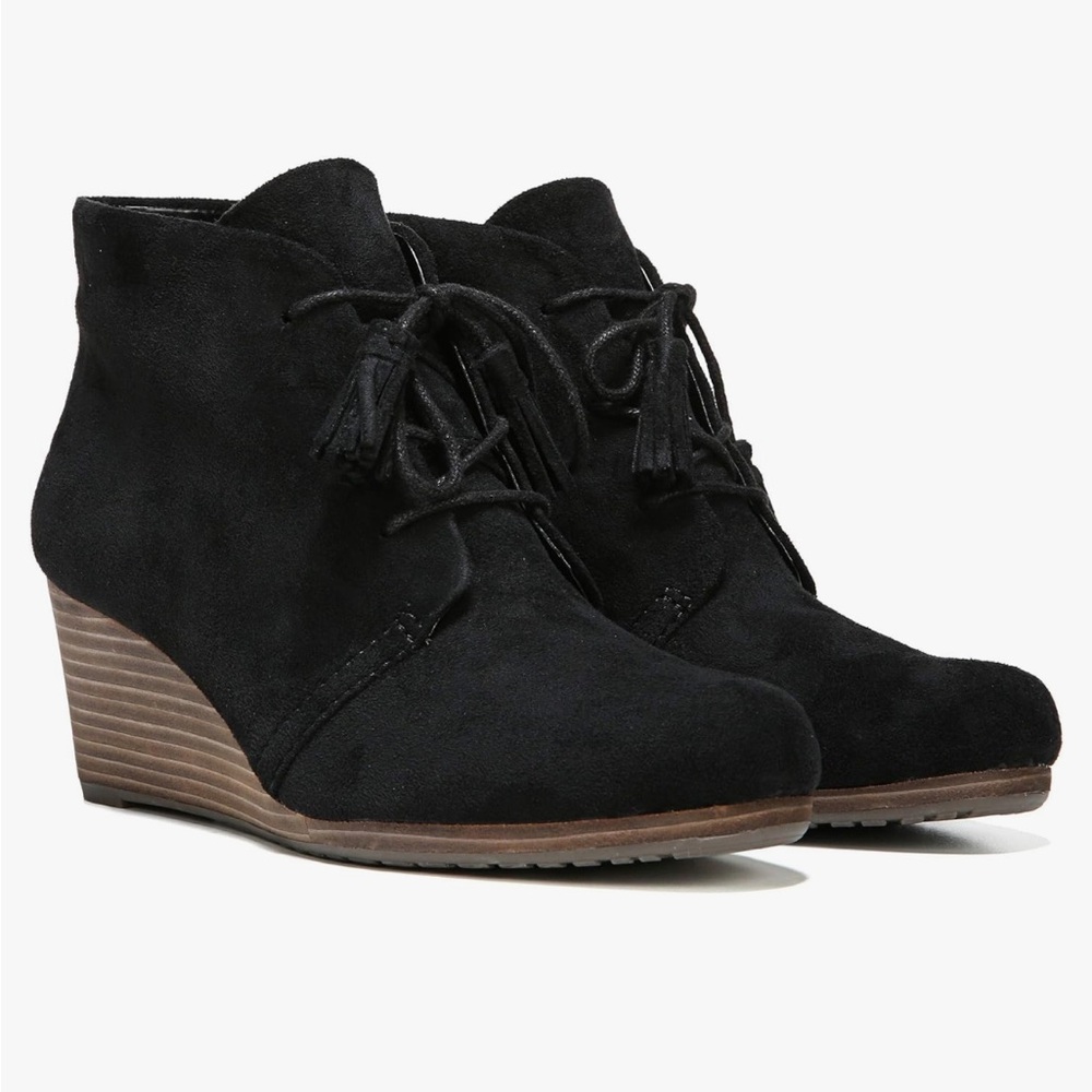 Dr. Scholl's Shoes Women's Dakota Boots Black Microfiber Suede Women’s Size 9.5